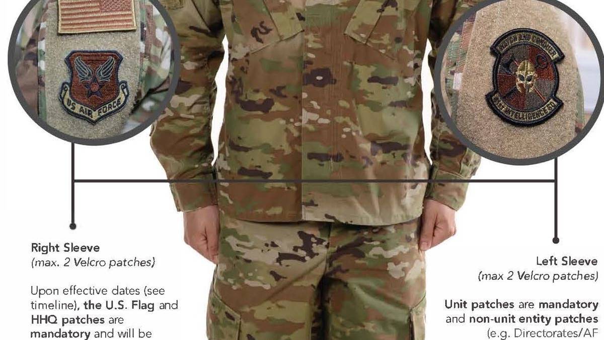 Current Uniform Patches OK for Air Force OCP -- for Now Current Uniform Patches OK for Air Force OCP -- for Now