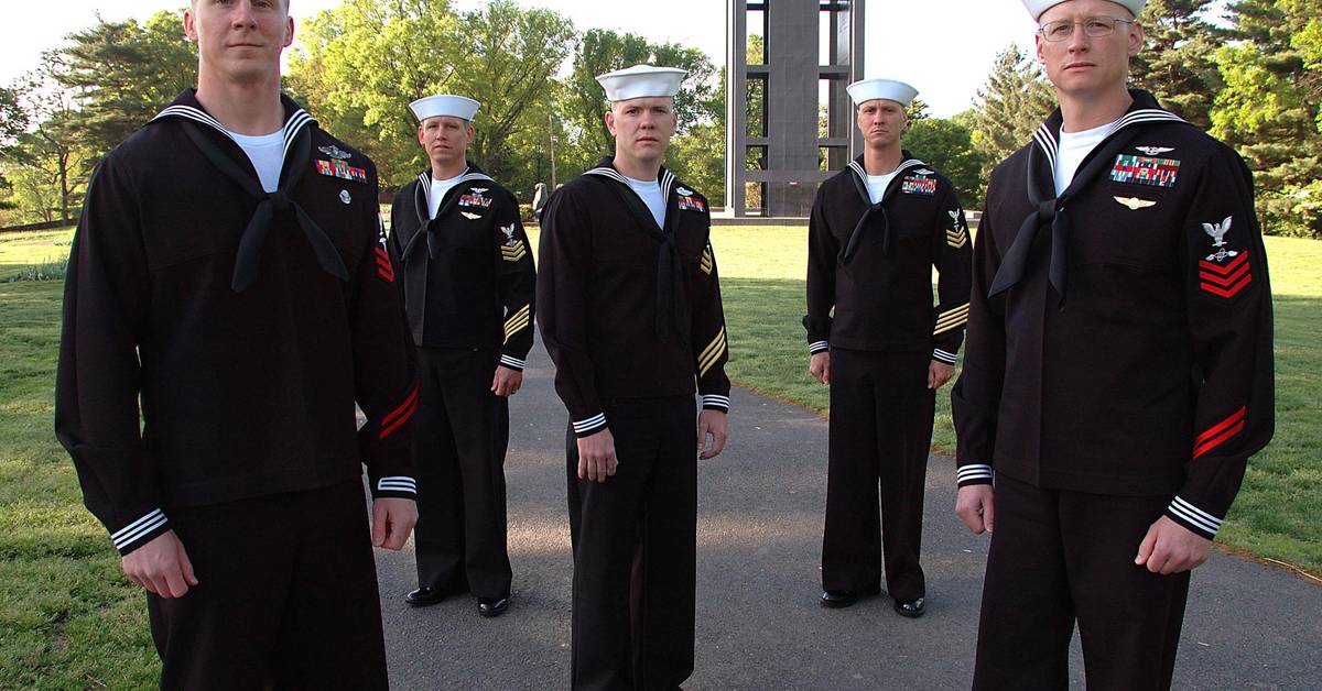 on a dress blue uniform a single service stripe Sailors Will No Longer Need 12 Years of Good Conduct to Sport Gold Stripes Size:1X PLUS (18/20) marked 50% Hopeusnice Women's Knee High