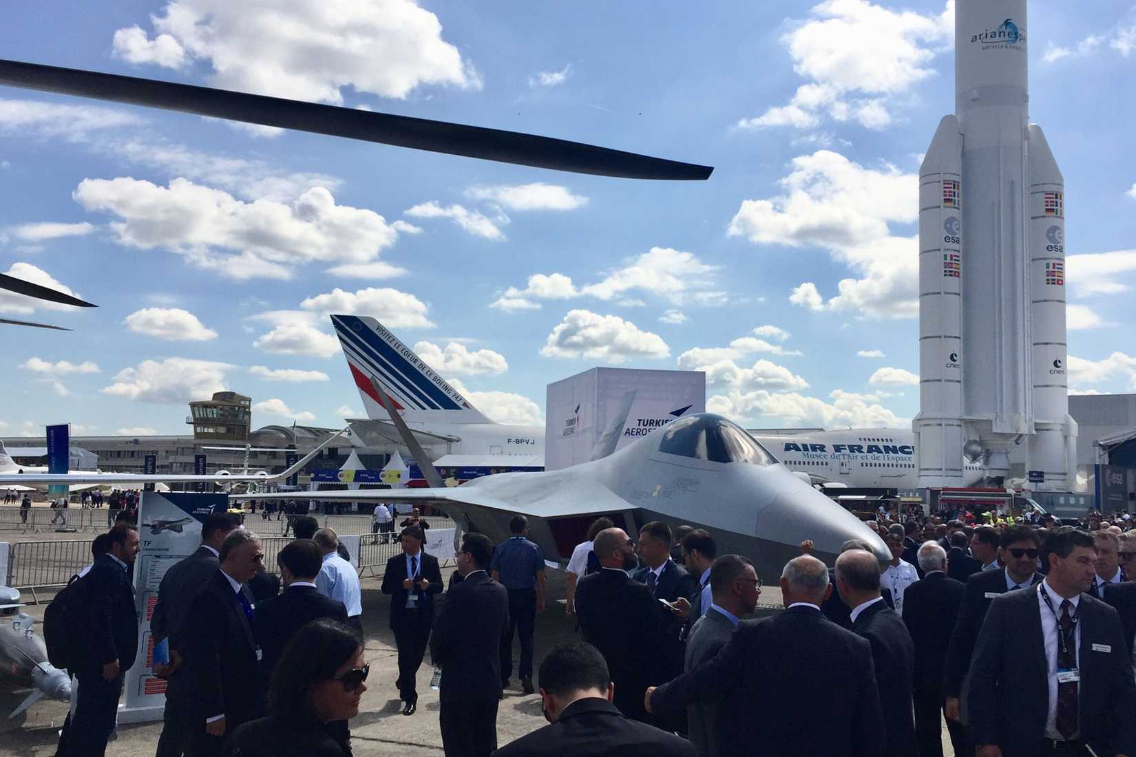 Turkey announced its new TF-X fighter concept June 17 at the Paris Air Show. The reveal came shortly after the U.S. announced Turkey would not be able to participate in the F-35 Joint Strike Fighter program due to its acquisition of the Russian S-400 missile. (Oriana Pawlyk/Staff)