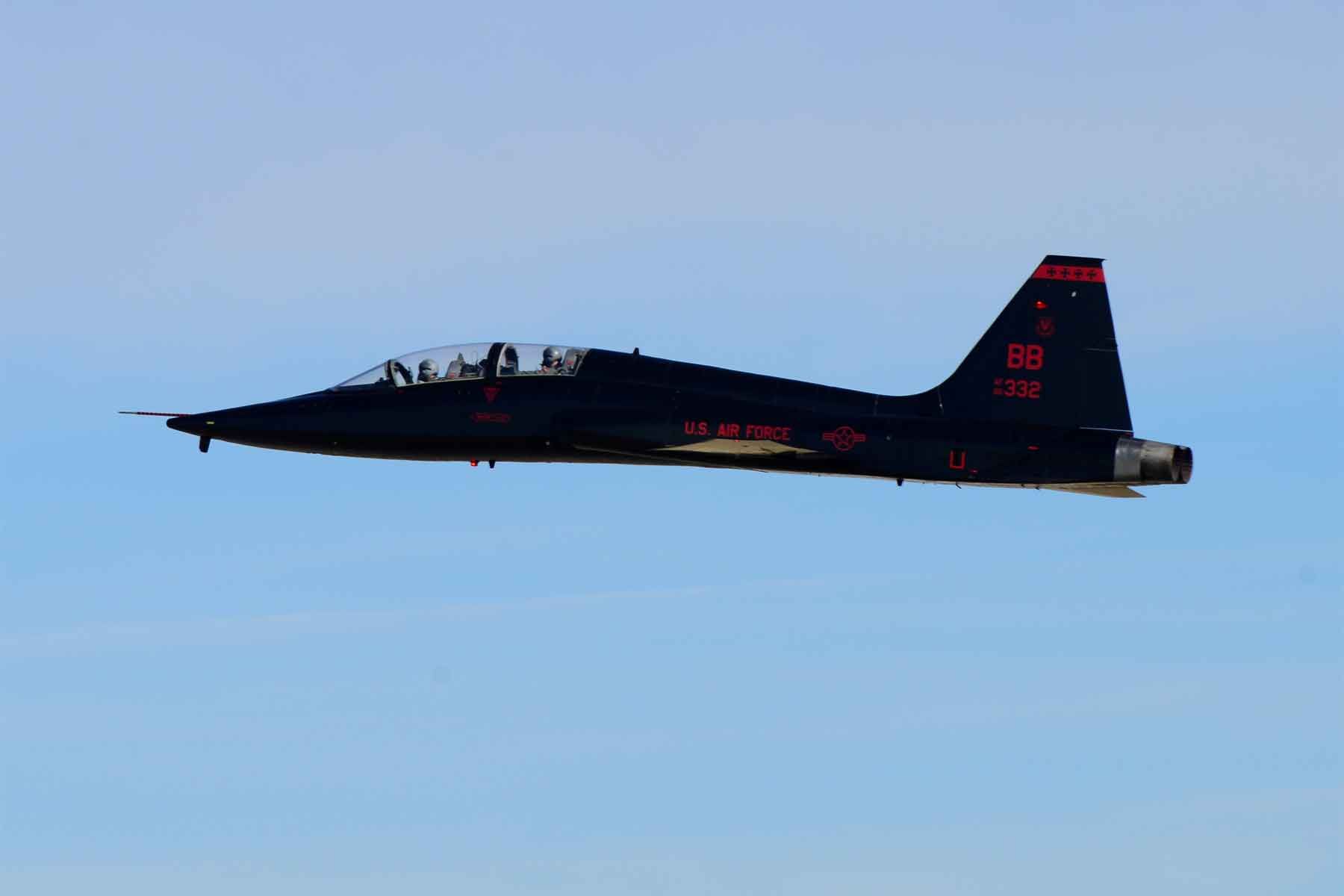 Air Force T-38 Trainer Jet Suffers Landing Gear Mishap; No