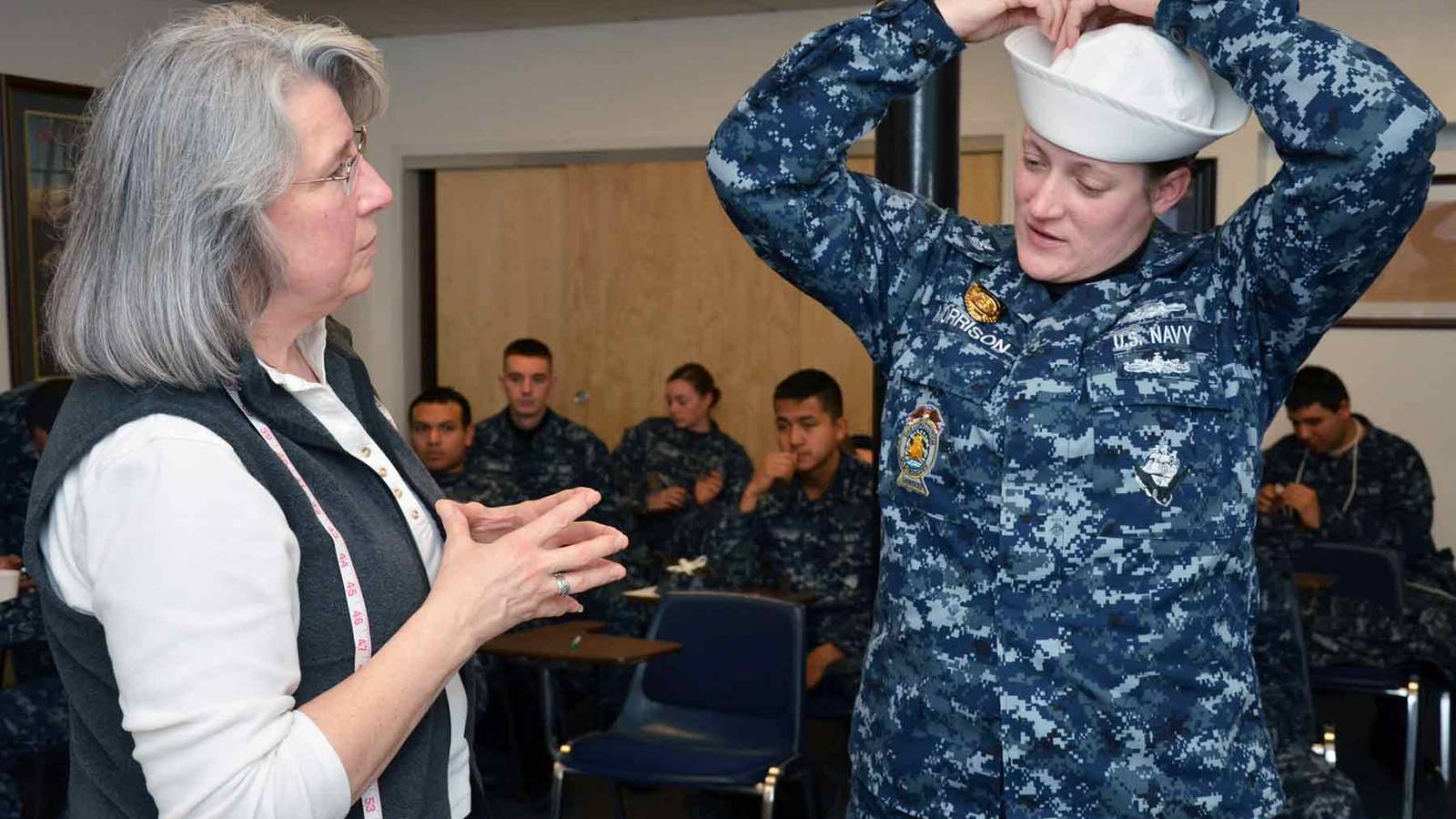 Navy Hopes Measuring Female Sailors Will Finally Fix Ill-Fitting Uniforms Navy Hopes Measuring Female Sailors Will Finally Fix Ill-Fitting Uniforms