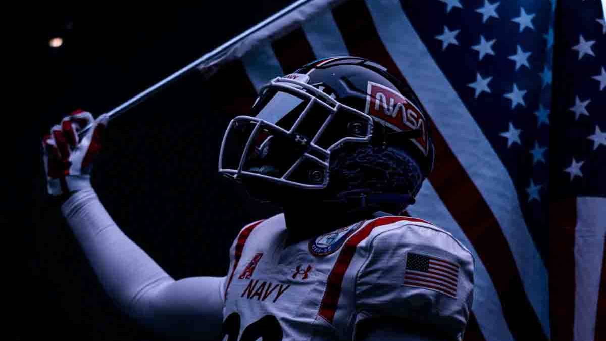 Navy Athletics Released Its NASA-Themed Uniform for the 2022 Army-Navy Game Navy Athletics Released Its NASA-Themed Uniform for the 2022 Army-Navy Game