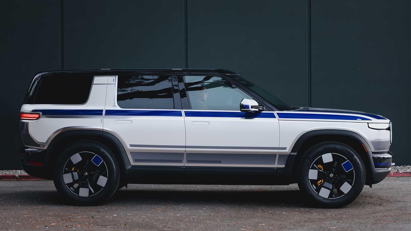 Rivian Finally Caves, Gives The R2 SUV A Star Wars R2-D2 Paint Job