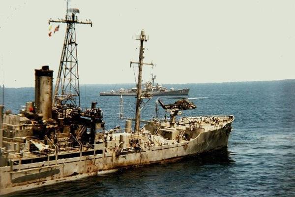 USS Liberty being escorted to Malta after the attack. Source: Military.com