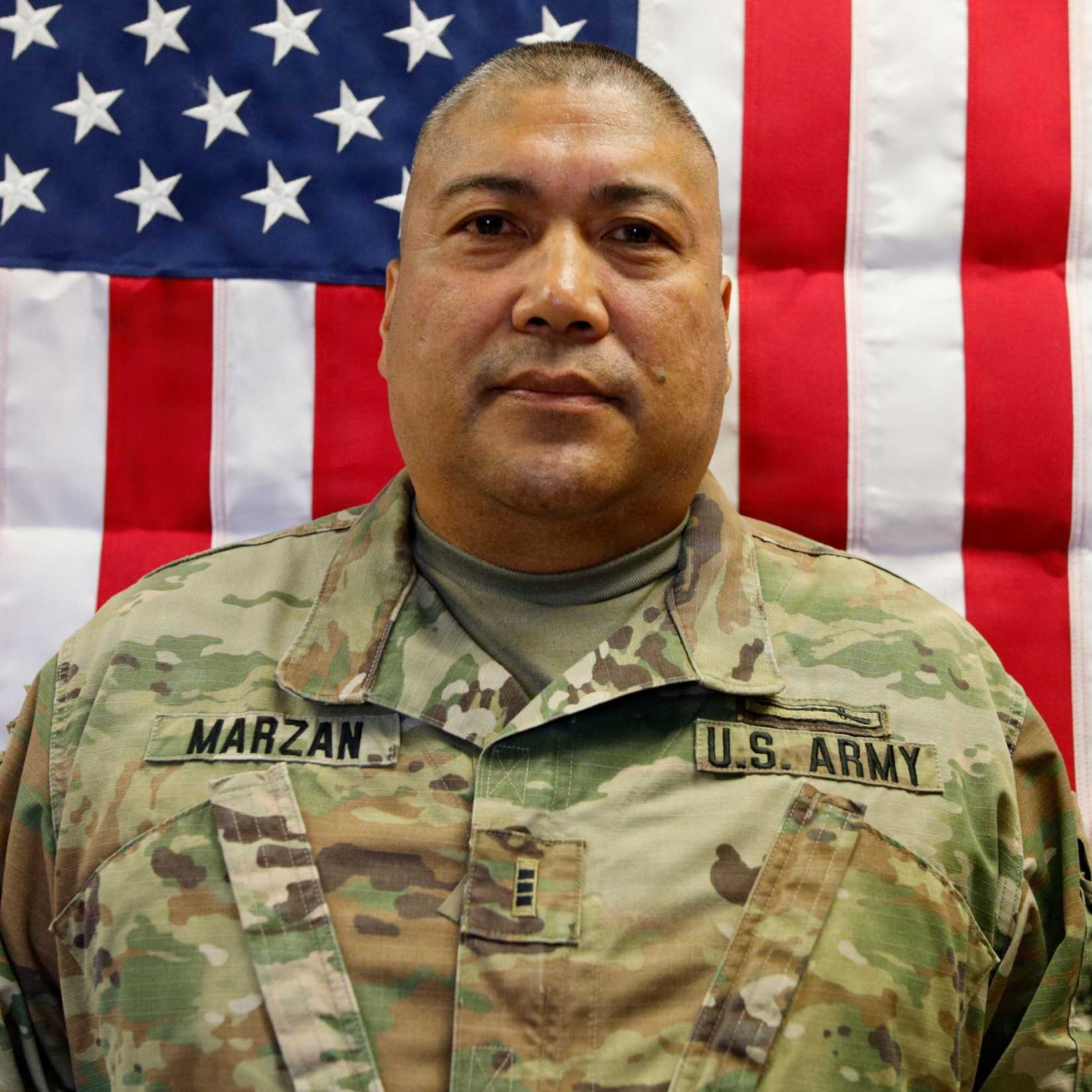 Robert Marzan flag portrait