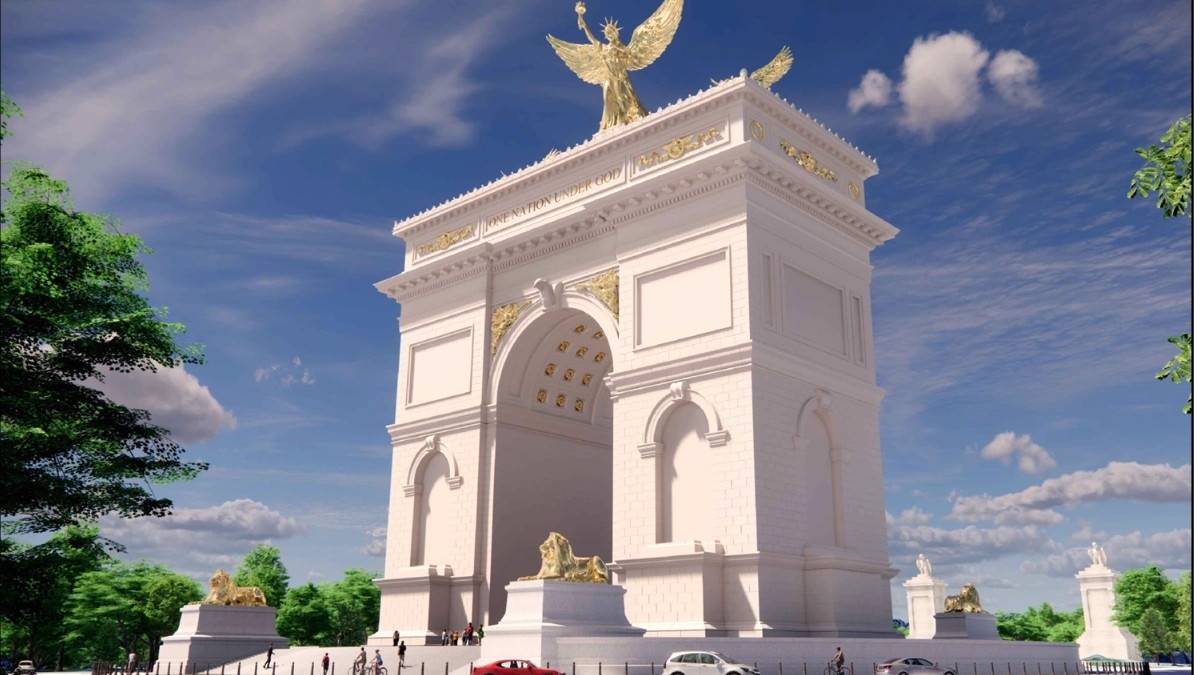 Veterans 'Appalled' at How Trump's 250-Foot Arch Would Disrupt Arlington Cemetery Burials