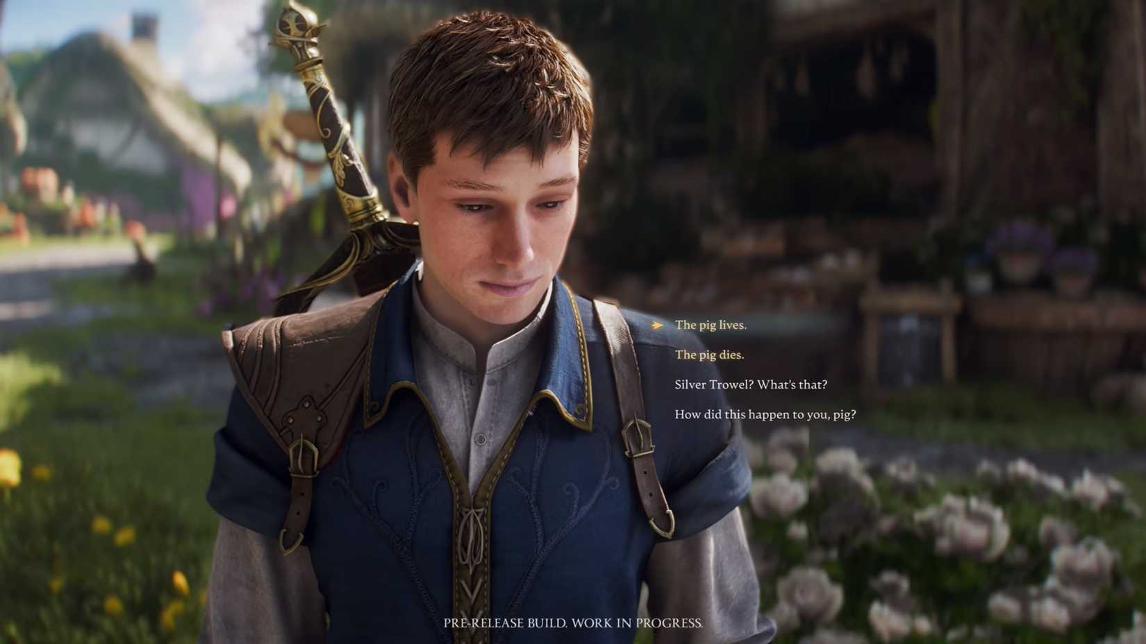 Fable Gameplay Demo Trailer Screenshot with hero making a decision
