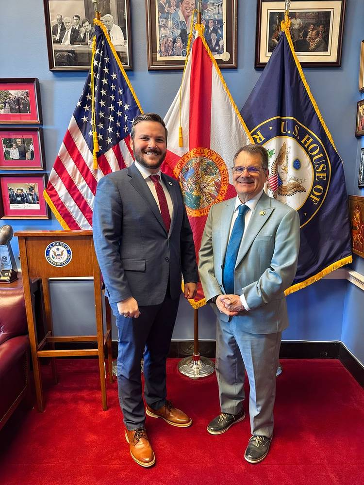 CVA's David Huston meets with Republican Rep. Gus Bilirakis of Florida to lobby passage of TCAVA (CVA). 