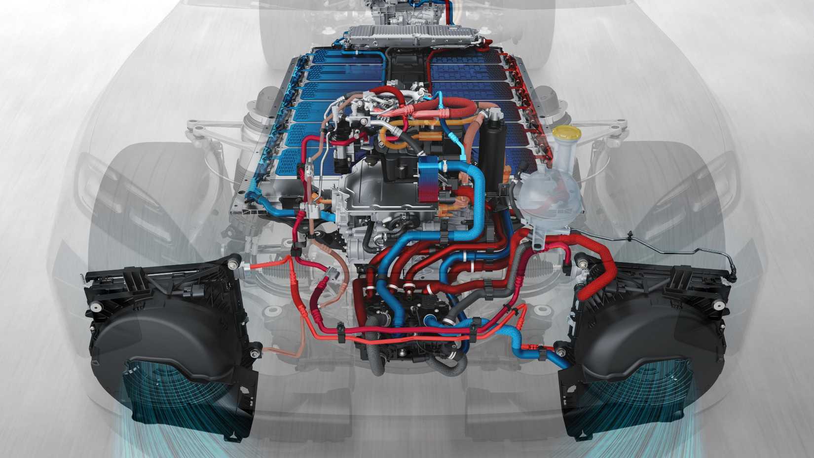 Porsche Cayenne Electric battery system cutaway