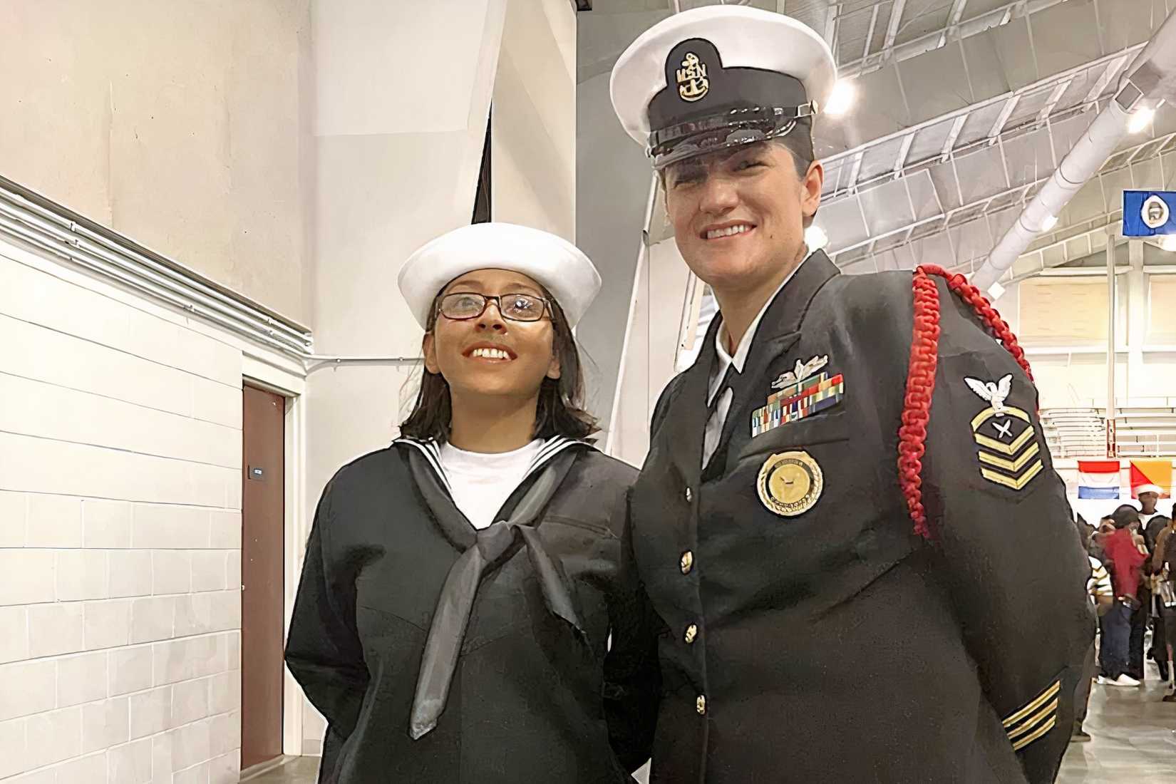 Navy Seaman Angelina Resendiz in uniform