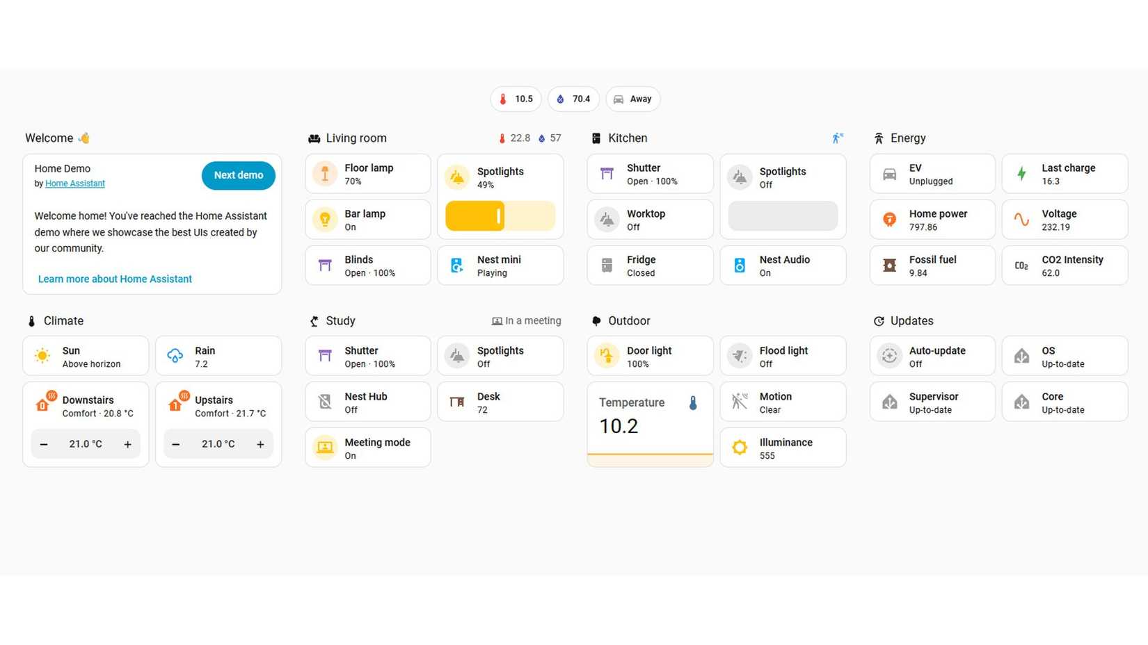 Home Assistant Demo Screenshot