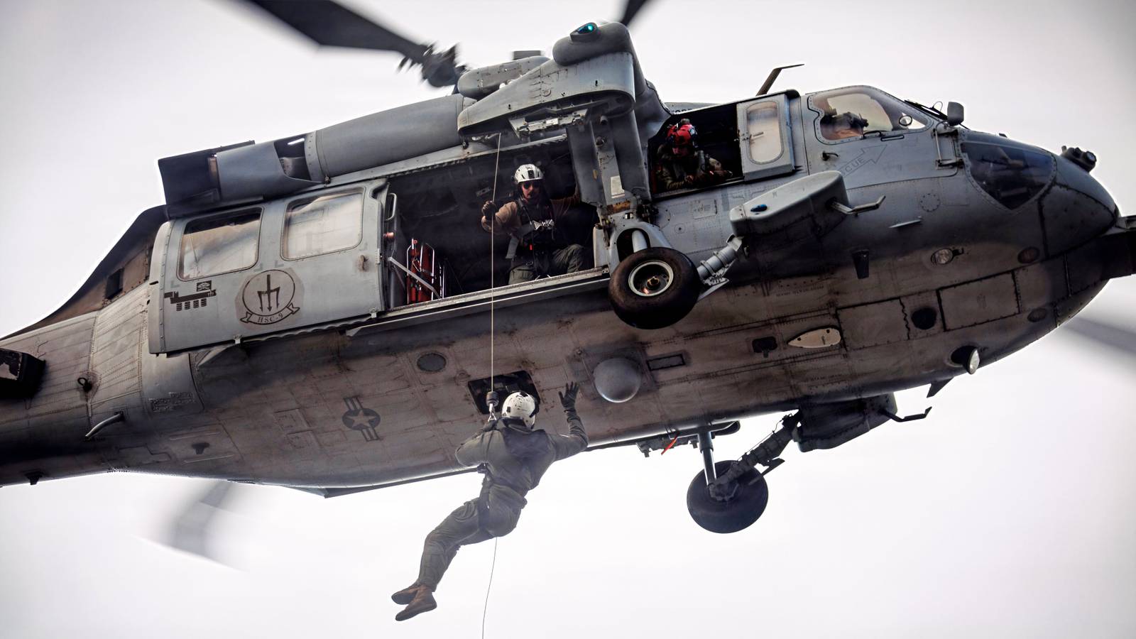 U.S. Sailors, assigned to Helicopter Sea Combat Squadron 9, HSC-9 Vertical Hoisting Exercise