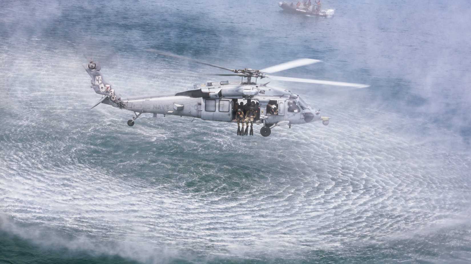 U.S. Navy EOD divers conduct jump training during RIMPAC 26