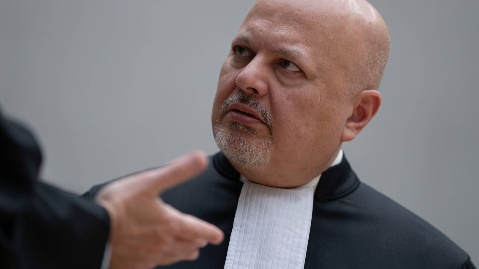 Chief Prosecutor Karim Khan talks before convening the International Criminal Court.