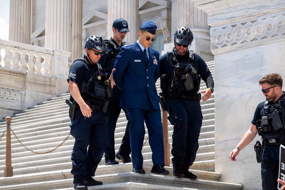 Air Force Major Arrested for Protesting Trump Could Face Court-Martial Over 'Contemptuous' Words