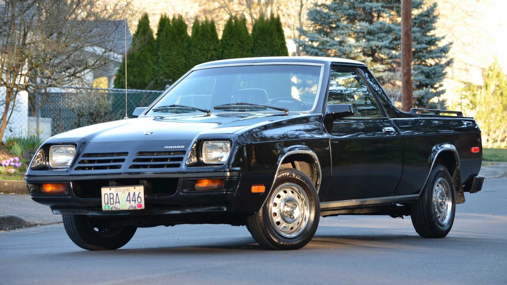 1982 Dodge Rampage front 3/4 black