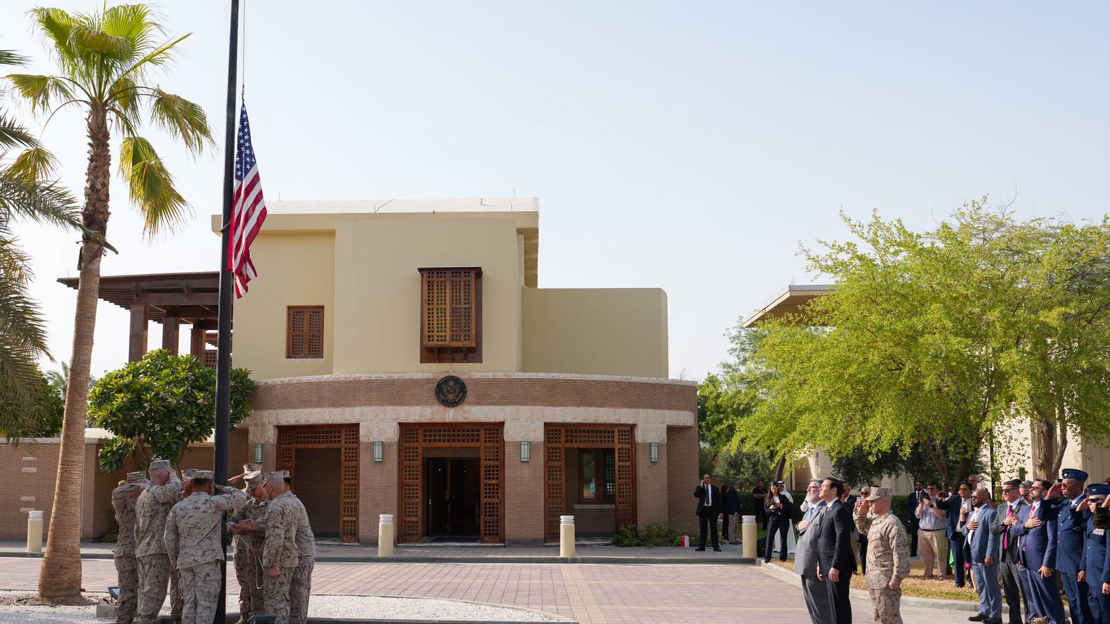Flag-raising ceremony at U.S. embassy in Kuwait