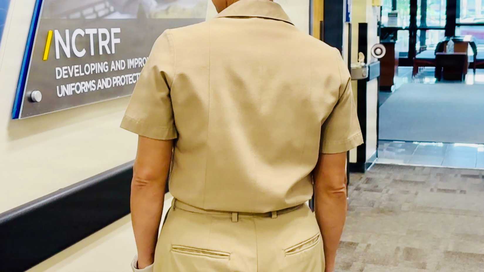 khaki dress uniform for ladies Navy Introduces Back Pockets Women's Service Khakis related-escape