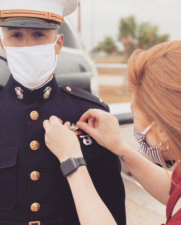 The Gold Star widow of Marine Captain John Sax, who died in 2022, will lose his military benefits if she remarries before age 55. (Amber Sax).