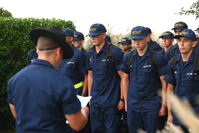 Coast Guard recruits receive orders to their first units in Cape May, N.J.