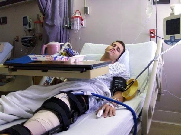 Air Force veteran Chase DeMayo pictured in 2008 recovering from a heart attack that he claimed brought on a near-death experience. (Chase DeMayo).