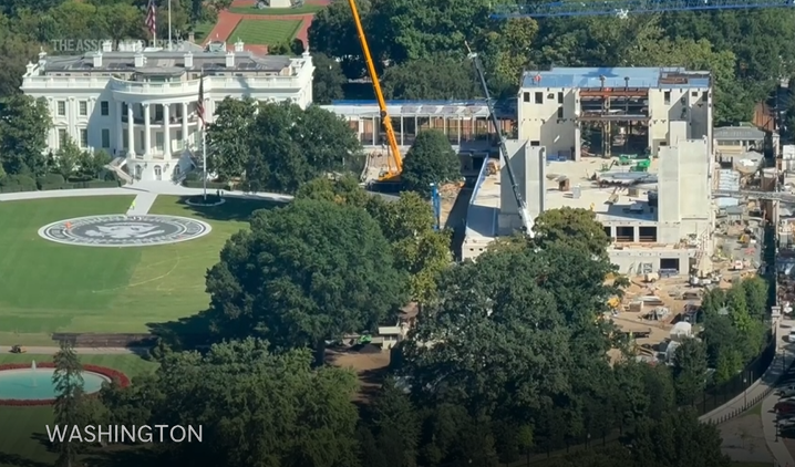 White House Helipad Completed as Ballroom Work Continues