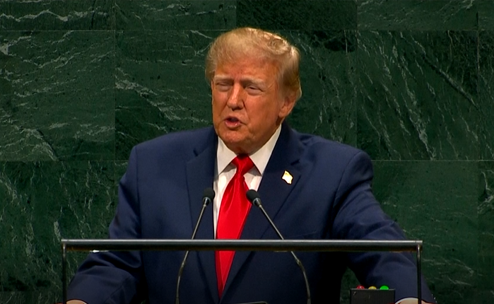 US President Donald Trump Opens Speech at UN General Assembly