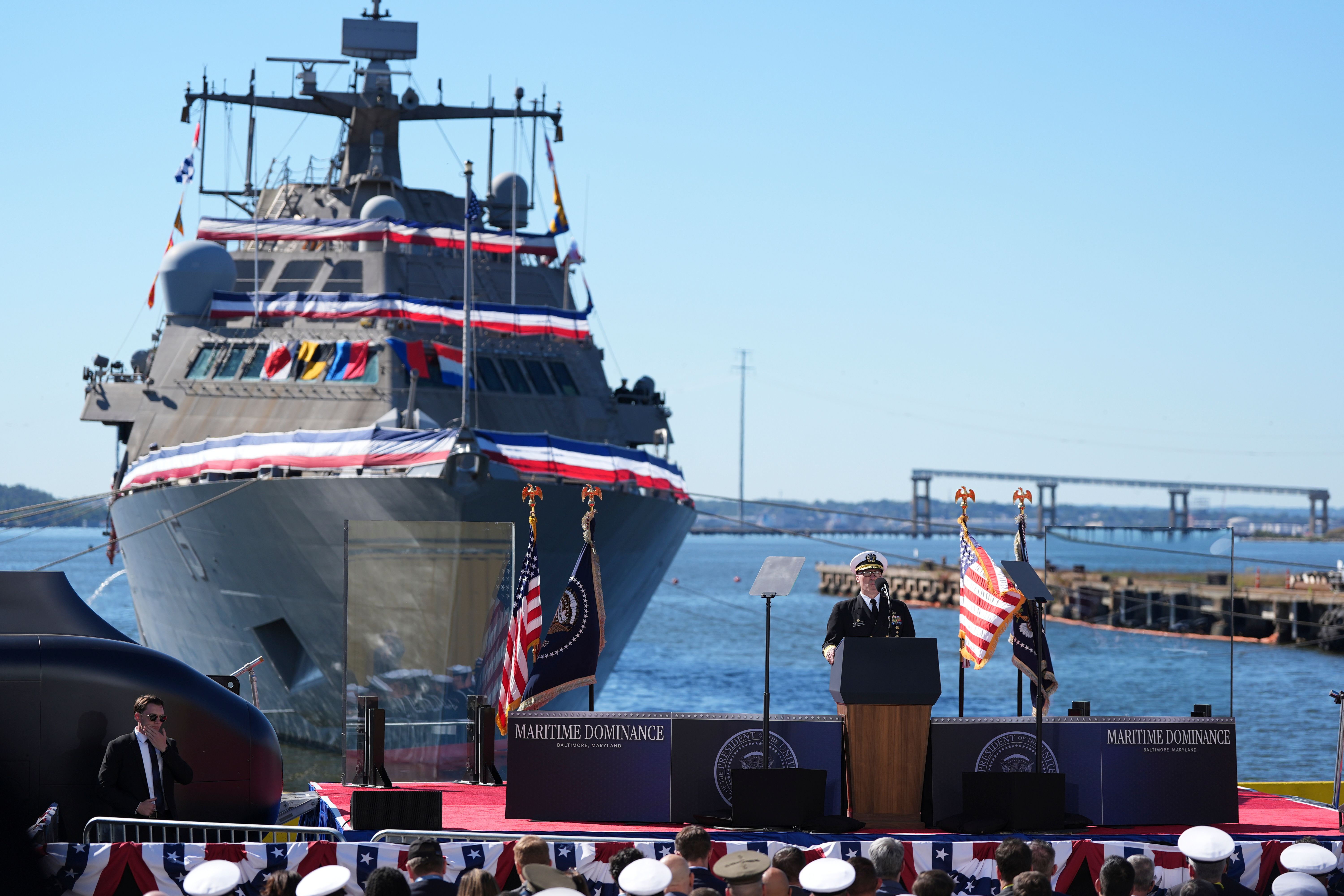 Trump Highlights a Big New Defense Project in Maryland, a Blue State Whose Governor Won’t Be There