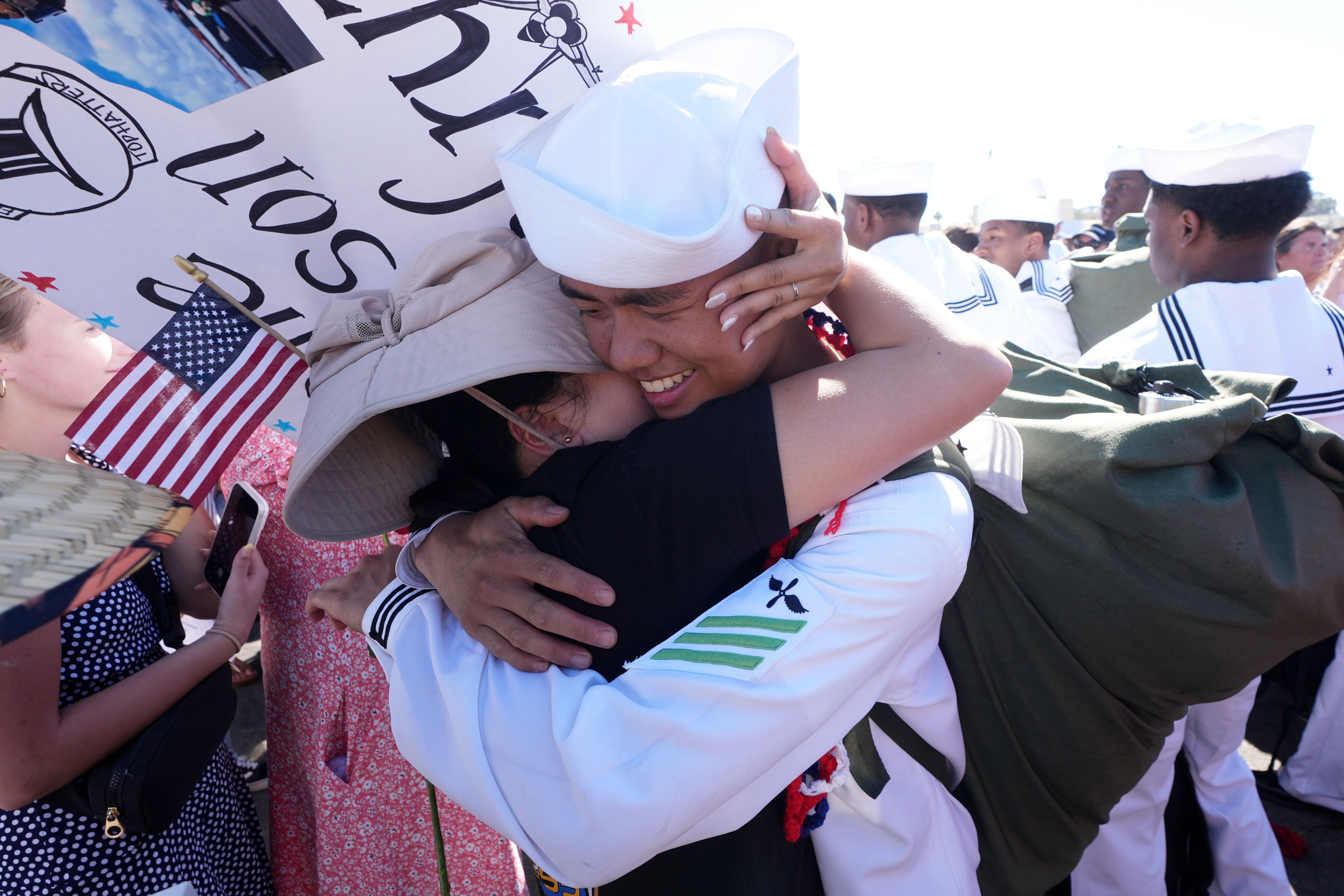 USS Abraham Lincoln Sailors Welcomed by Families After Return to San Diego