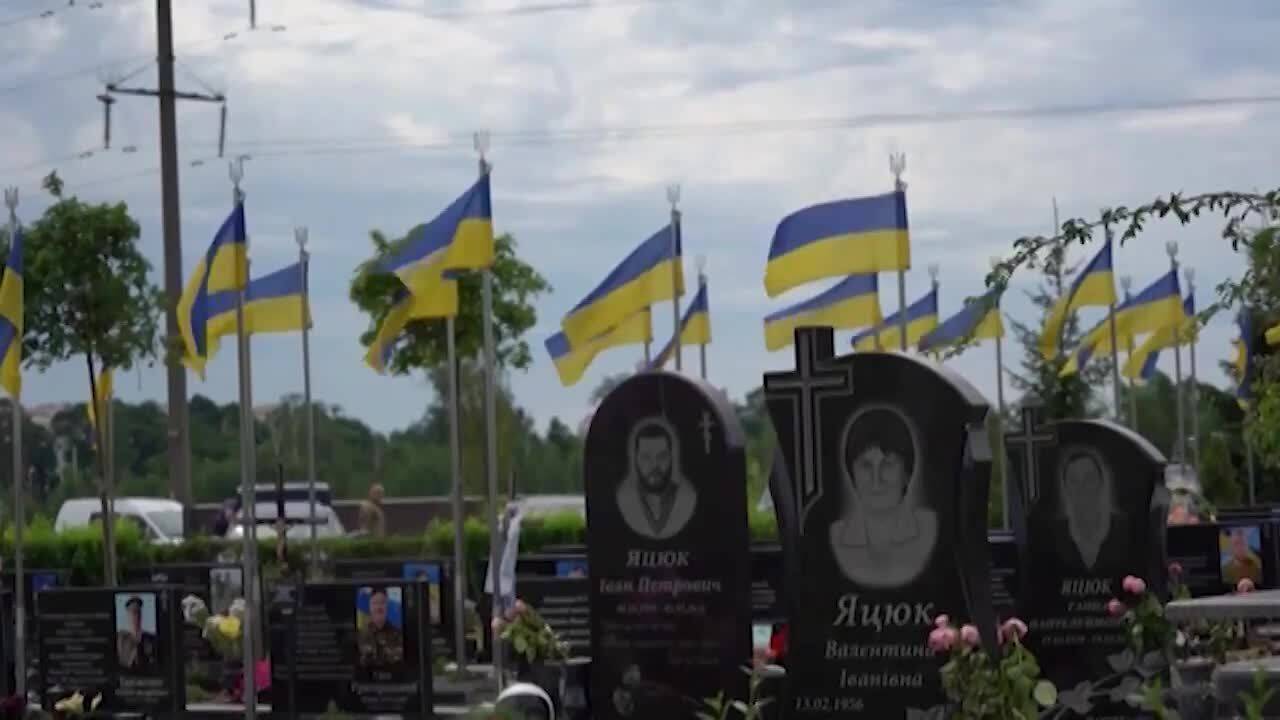 Ukrainian Soldier Reburied in Bucha