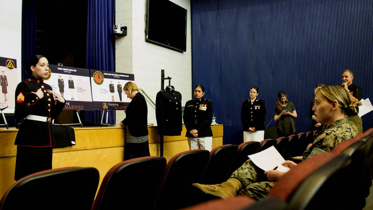 Four Years In, Marines Still Developing New Female Dress Blues Coat