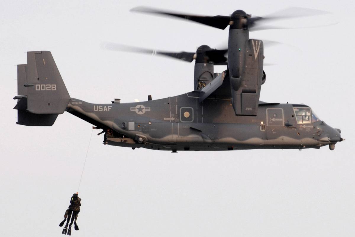 Cv22 Fast Roping CV-22 Osprey