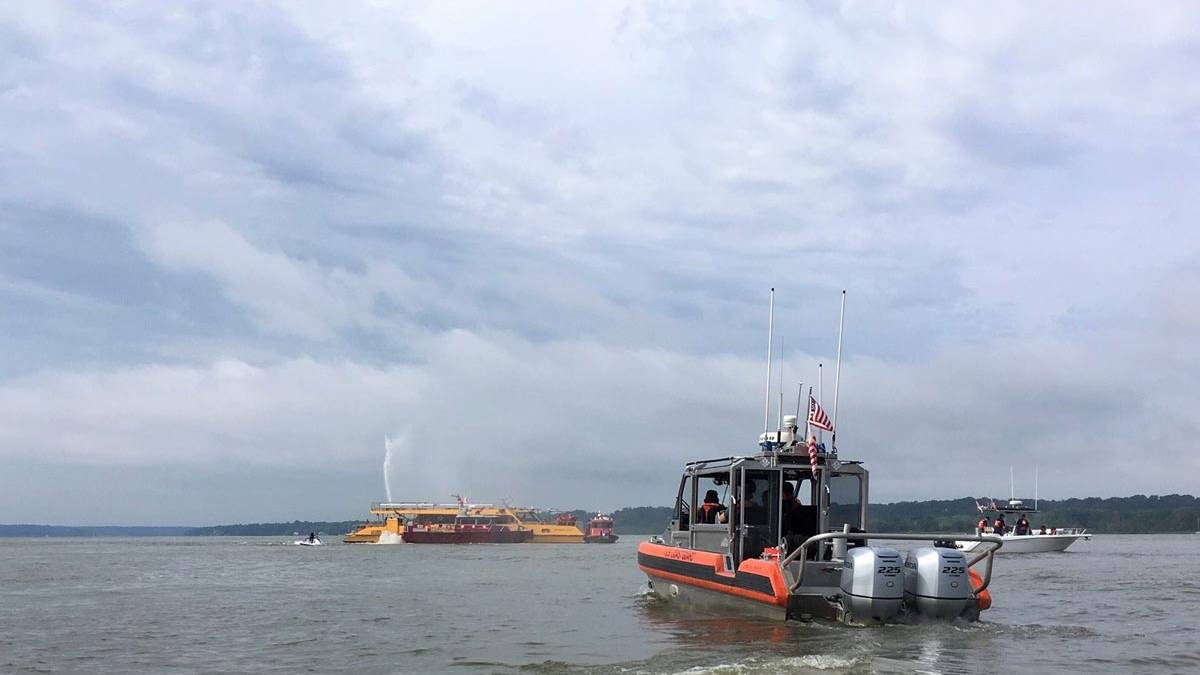 Coast Guard Stages Massive Rescue Exercise in Waters Off Washington, DC