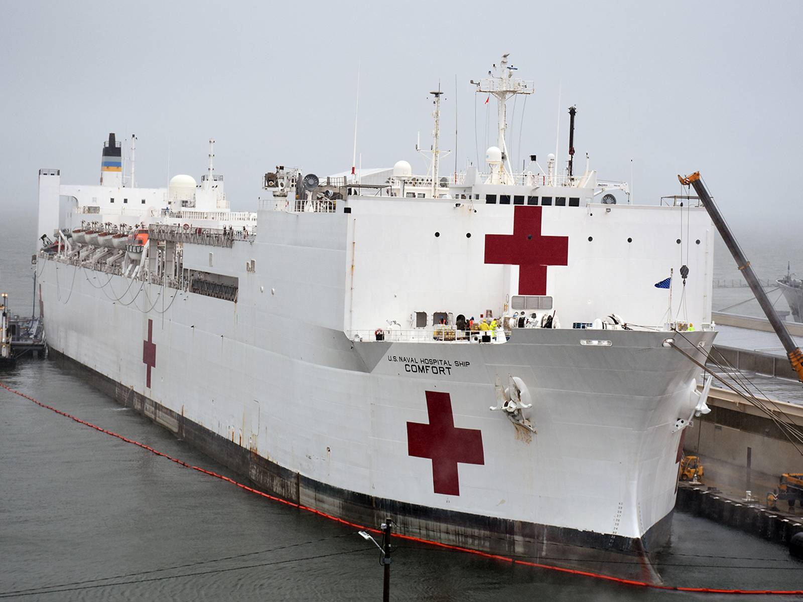 After Rapid Preparations, Navy Hospital Ship Now Days from Arrival 
