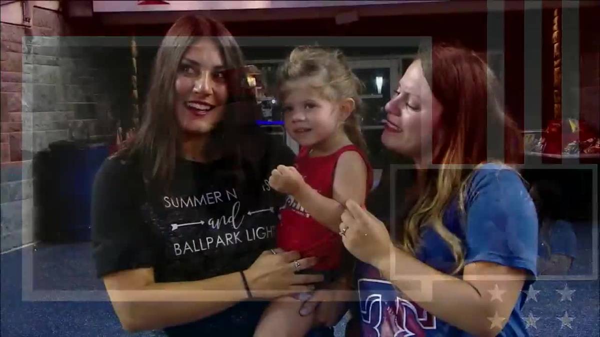 Staff Sgt. Cole Condiff Reunites with Family at Texas Rangers Game