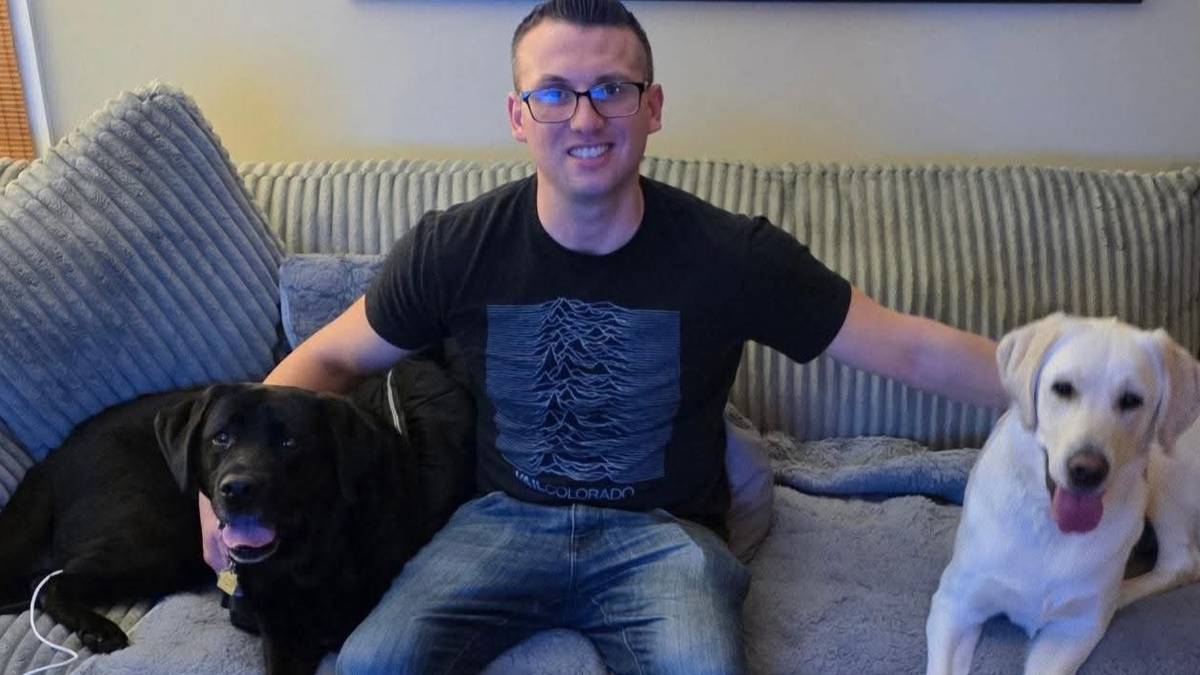 Army Veteran Suffered TBI, Coma. Service Dogs and a Loving Wife Saved Him Army Veteran Suffered TBI, Coma. Service Dogs and a Loving Wife Saved Him