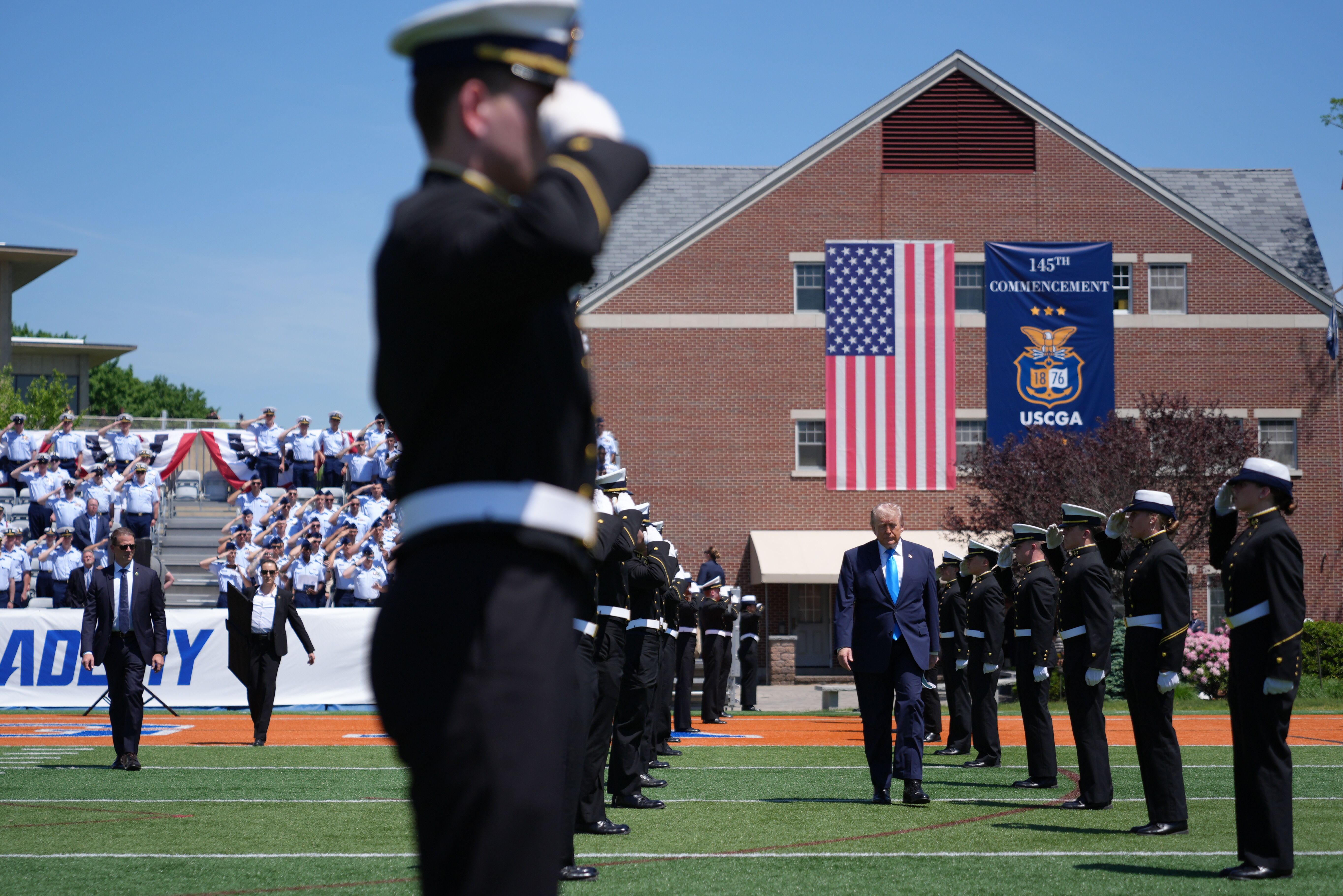 Trump Tells Coast Guard Graduates They Will 'Be Tested' in Their Military Careers