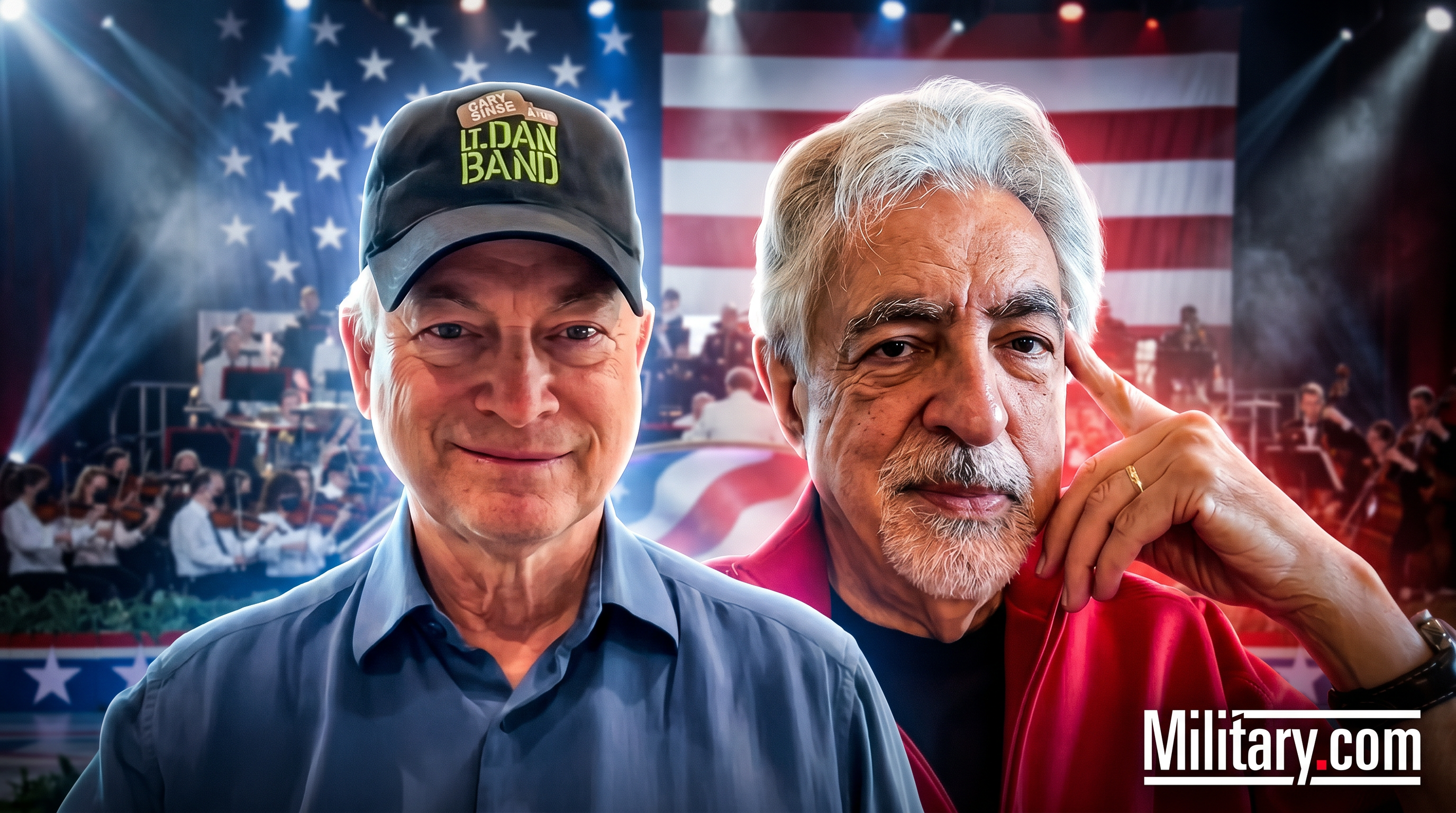 Actors Gary Sinise, Joe Mantegna Prep to Host Massive Memorial Day Concert