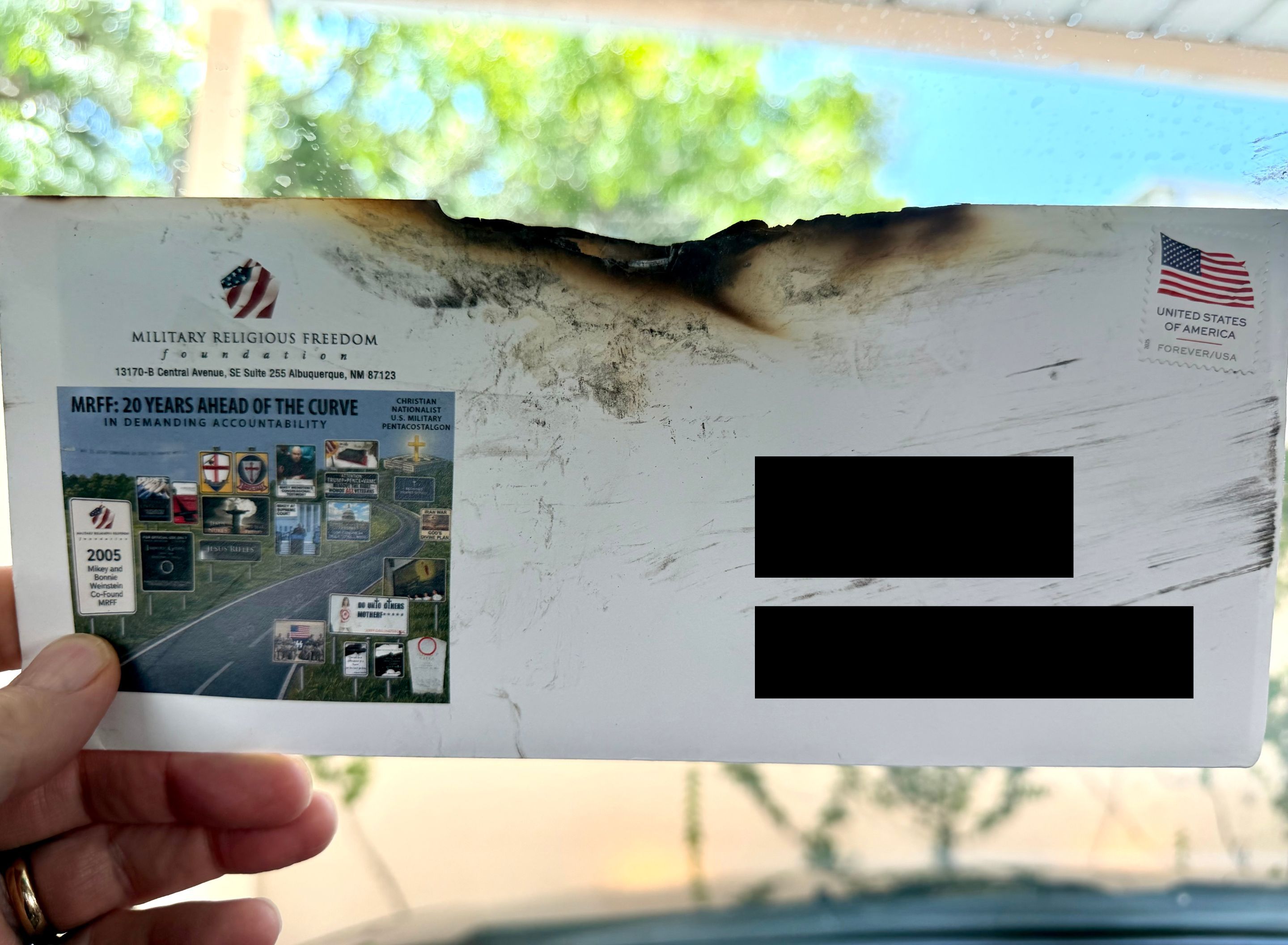 Burnt Envelopes Sent Via USPS Spark Questions of Targeted Attack, Foul Play
