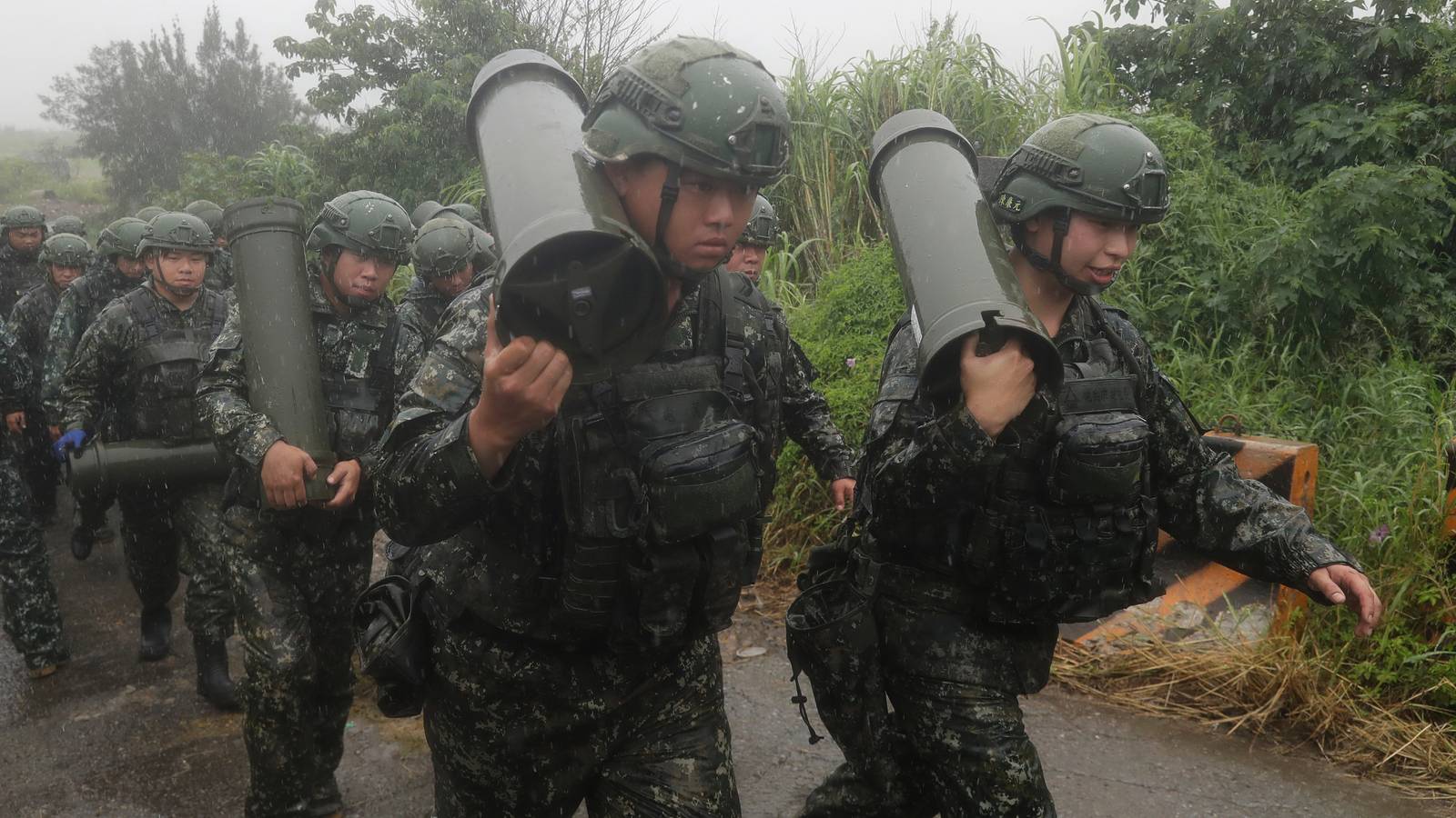 Taiwan Fires Rockets in China's Direction from a US-Supplied Mobile Launching System in Drill