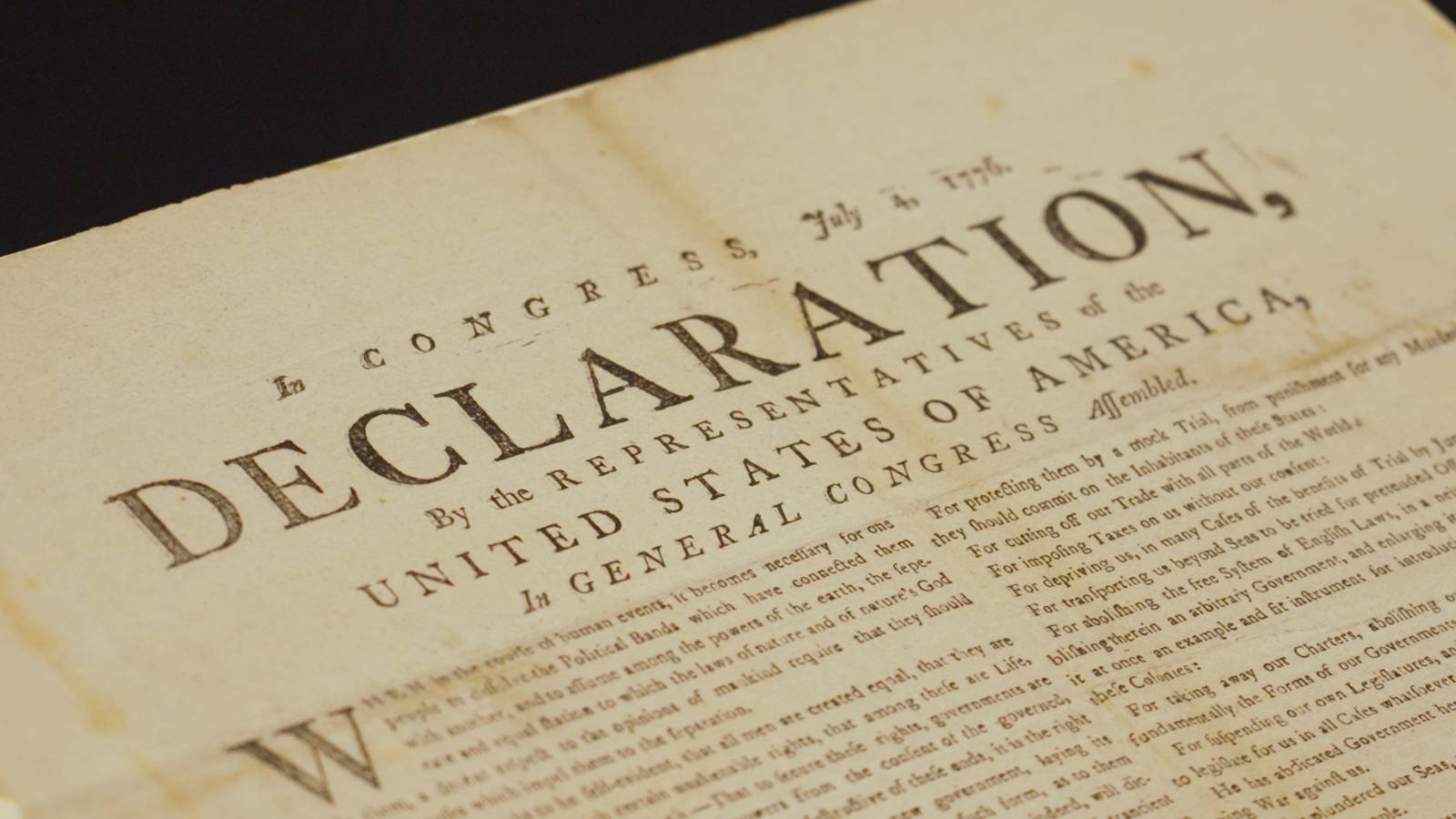 Rare Copy of Declaration of Independence Found by UK National Archives in Papers of Captured US Ship Rare Copy of Declaration of Independence Found by UK National Archives in Papers of Captured US Ship
