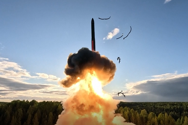 Video Shows Training Launch of Intercontinental Ballistic Missile in Russia