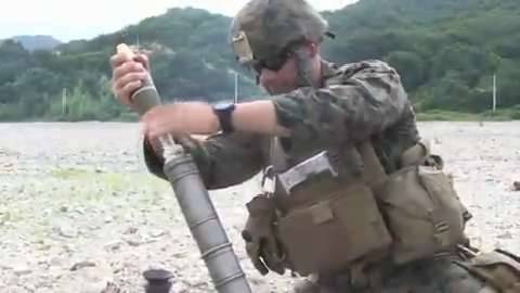 Marines Fire Rockets & Mortars