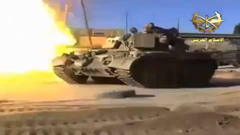 Syrian Tanks in Combat