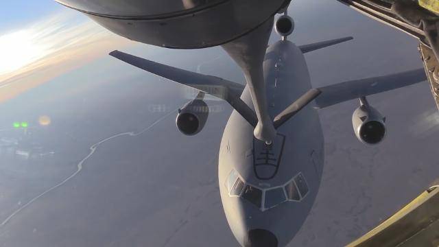 Aerial Refueling Tanker Refueled