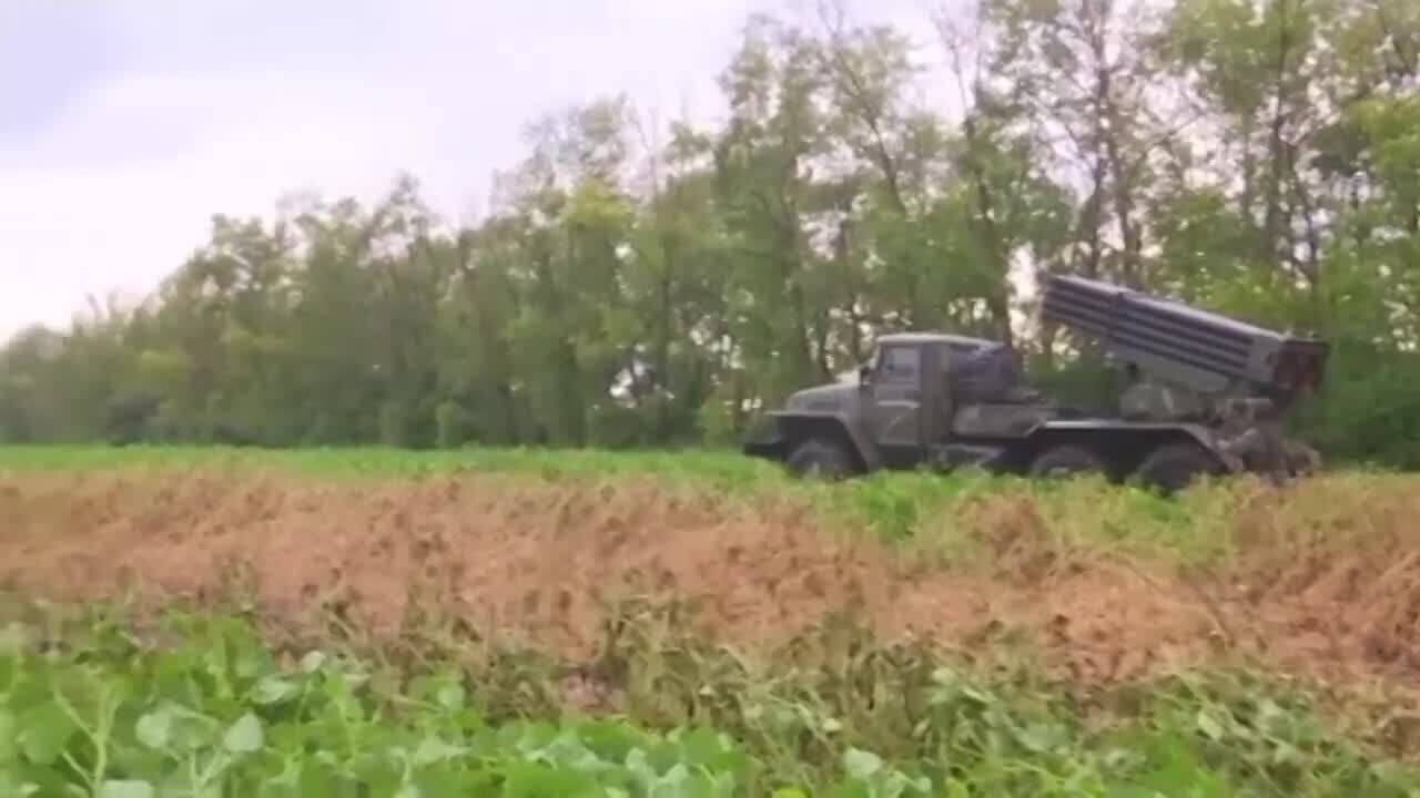 Watch: Russian Grad Rocket Launchers in Action