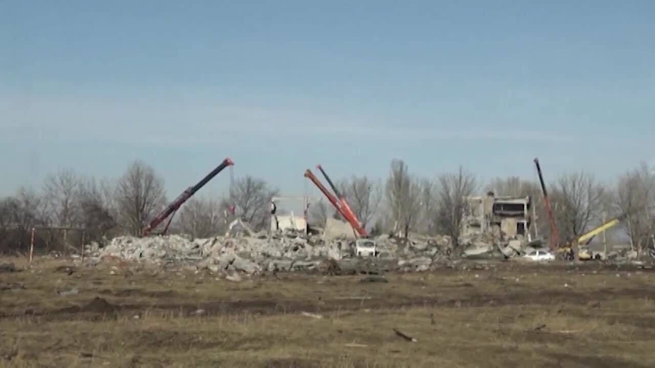Apparent Aftermath of Donetsk Region HIMARS Strike