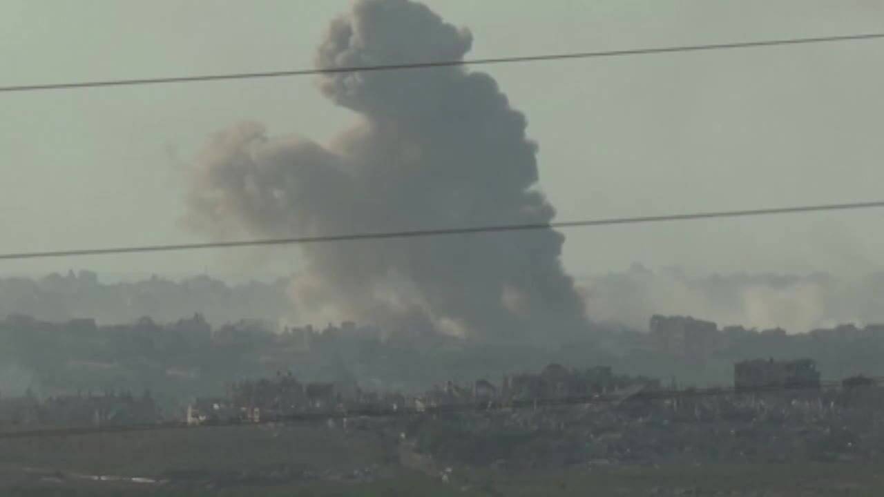 Smoke Plumes Rise over Gaza as Israel-Hamas War Continues