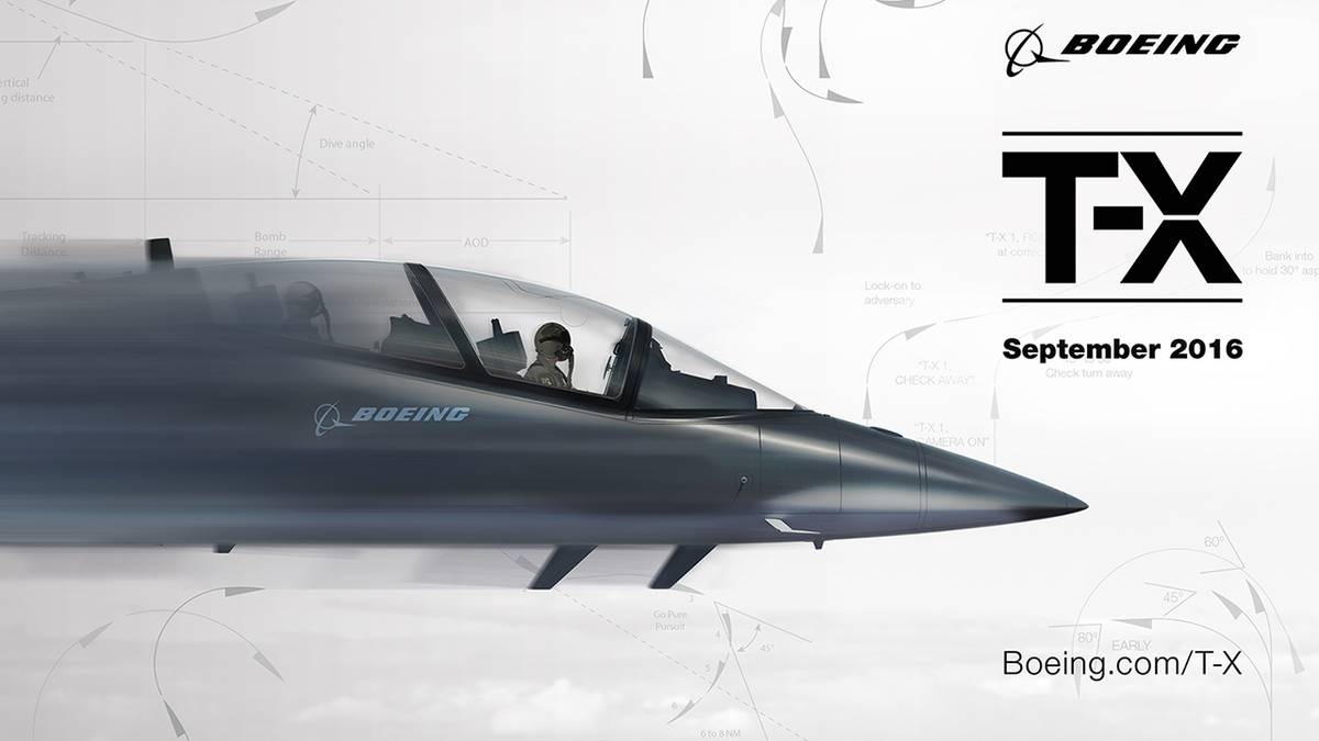 Boeing to Reveal New Details on its T-X Trainer Next Week