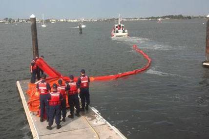 Coast Guard Conducts Boom Deployment Training